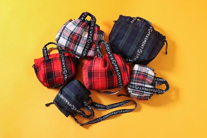 fragment design and RAMIDUS Return With Plaid Shijimi Bags