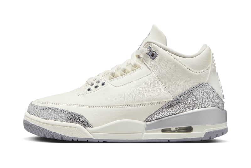 Official Look at the Air Jordan 3 “Sail/Metallic Silver”