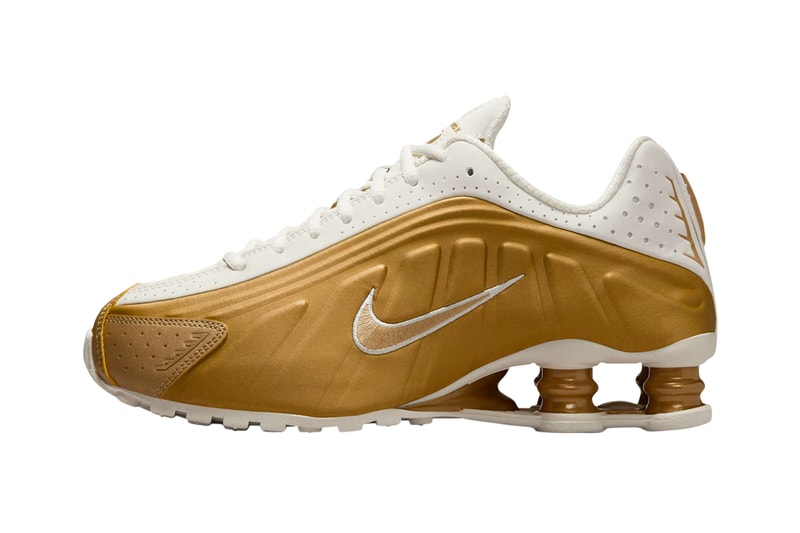 Nike Shox R4 Shapes up in “Metallic Gold”