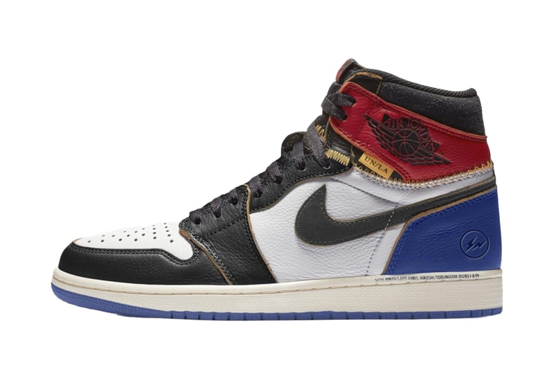 A fragment design x Union LA x Air Jordan 1 High OG “Varsity Red/Sport Royal” May Drop Next Year