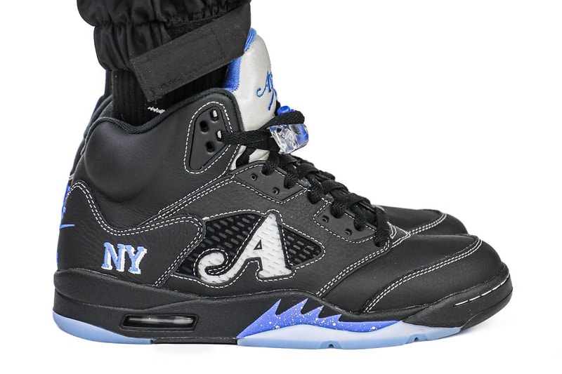 On-Foot Look at the Awake NY x Air Jordan 5 “Racer Blue”