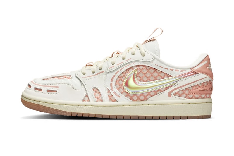 The Air Jordan 1 Low Method of Make V3 “Sail/Washed Coral” Shines With Iridescent Swooshes