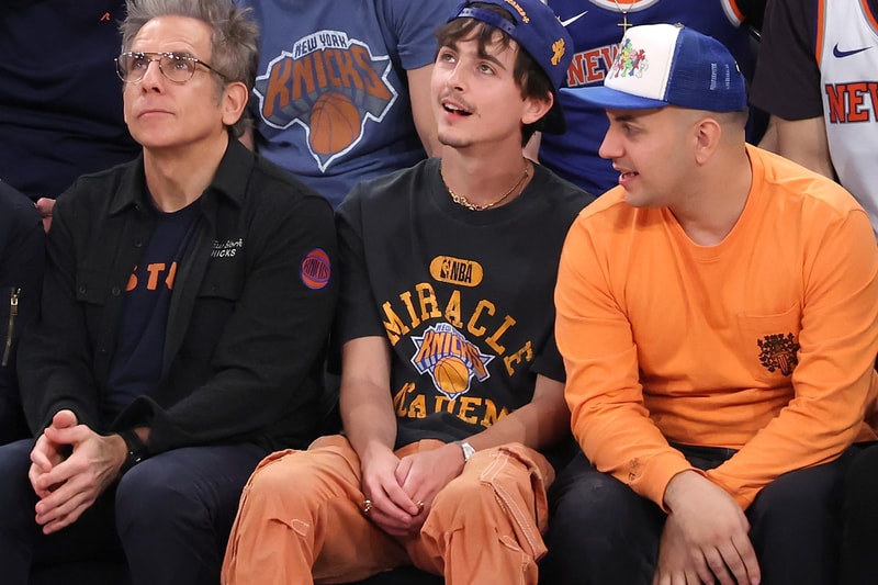 The NAHMIAS x New York Knicks Shirt That Timothée Chalamet Wore Courtside Drops This Weekend