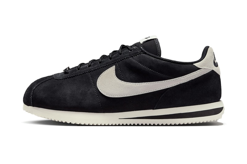Nike Wraps the Cortez “Black/Sail” in Nubuck Leather and Suede