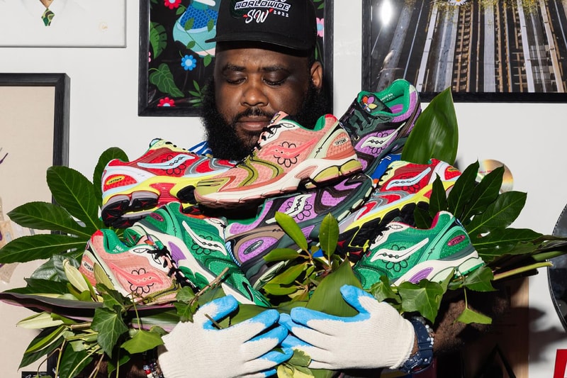 Jae Tips Teases His Saucony ProGrid Triumph 4 “Flowers Grow Uptown” Collection