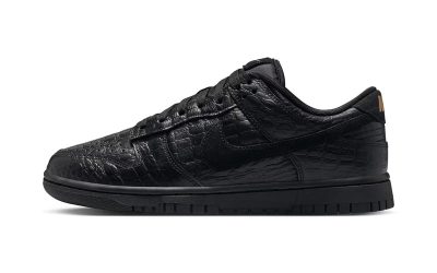 Nike Dunk Low Receives Luxe “Black Croc Skin” Makeover