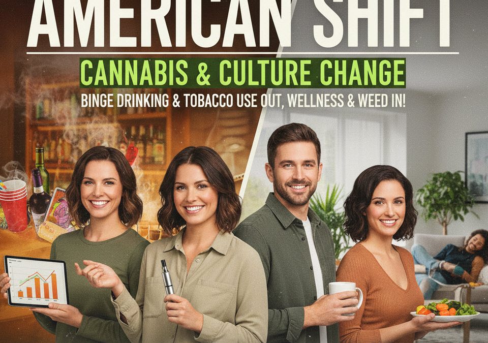 As Americans Consume More Cannabis, Binge Drinking and Tobacco Use Decrease