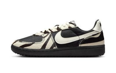 Nike Fits the Field General 82 “Black/Sail” With Zebra Hair Overlays
