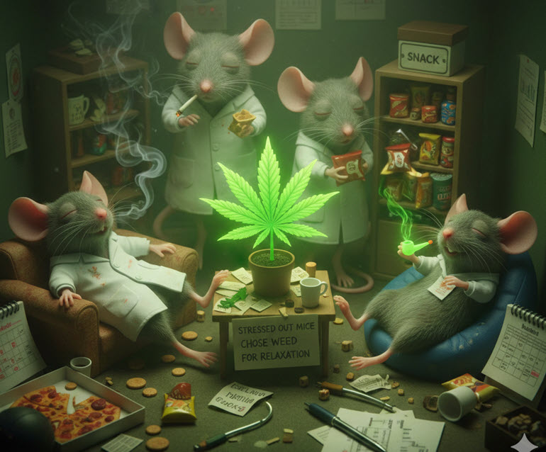 Stressed Out Mice Prefer Cannabis for Relaxation in New Lab Study