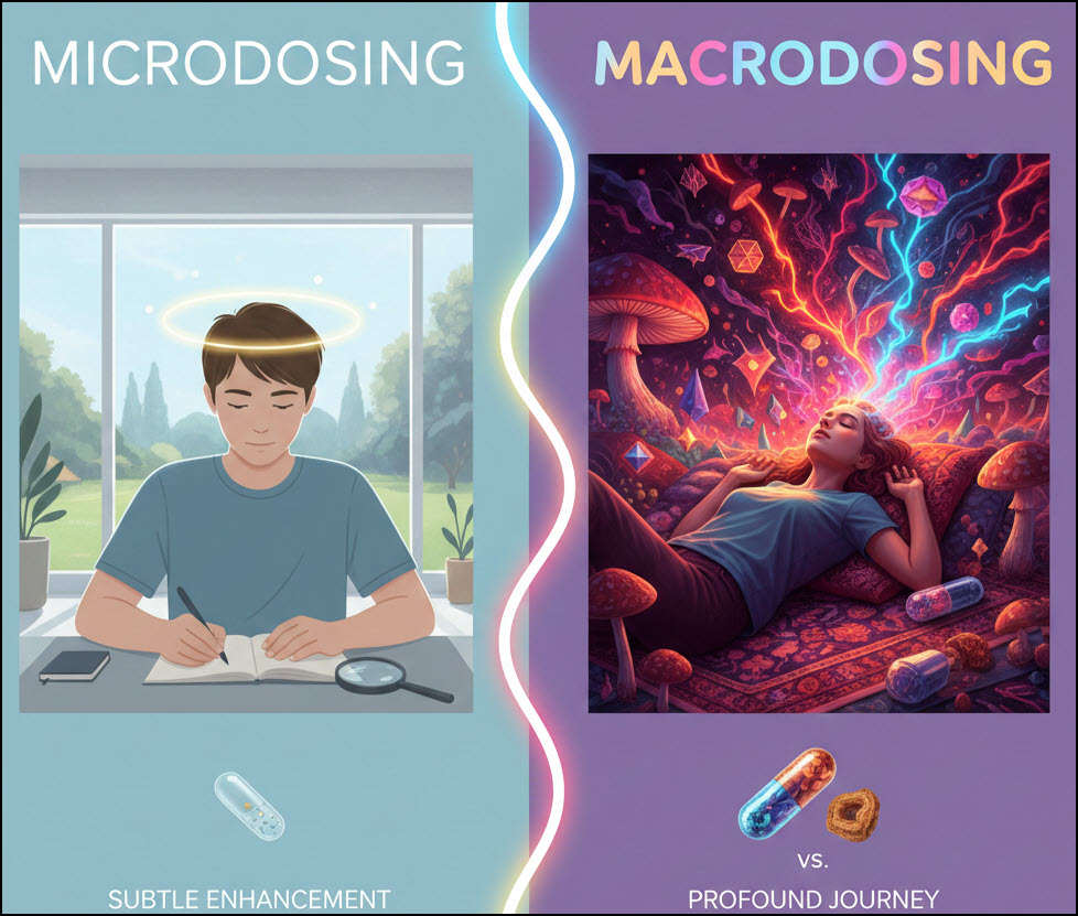 Microdosing vs. Macrodosing Psychedelics – What’s the Difference?