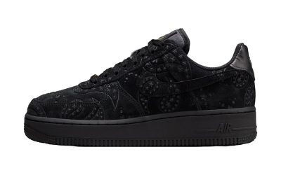 Nike Unveils the Stealthy Air Force 1 Low “Black Paisley” With Gold Accents