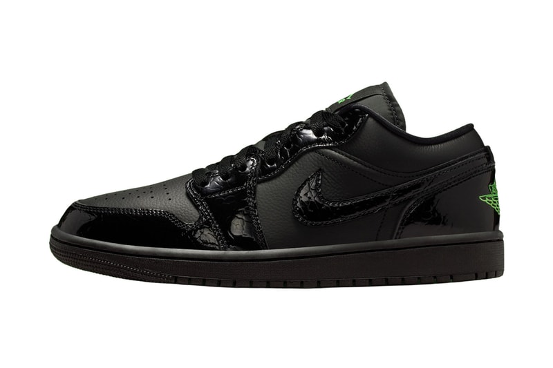 Official Images of the Air Jordan 1 Low “Black/Scream Green”