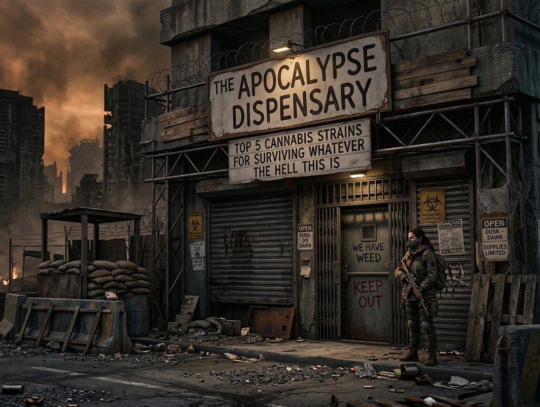 The Apocalypse Dispensary – 5 Strains to Surviving Whatever the Hell is Going on Right Now