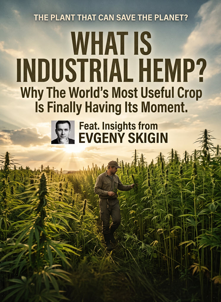 What Is Industrial Hemp? Evgeny Skigin Explains Why the World’s Most Useful Crop Is Finally Having Its Moment