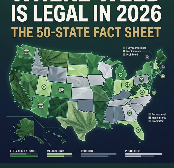 Where Weed Is Legal in 2026: The 50-State Fact Sheet