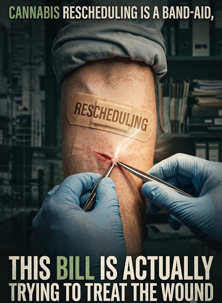 Cannabis Rescheduling Is a Band-Aid, This Bill Is Actually Trying to Treat the Wound